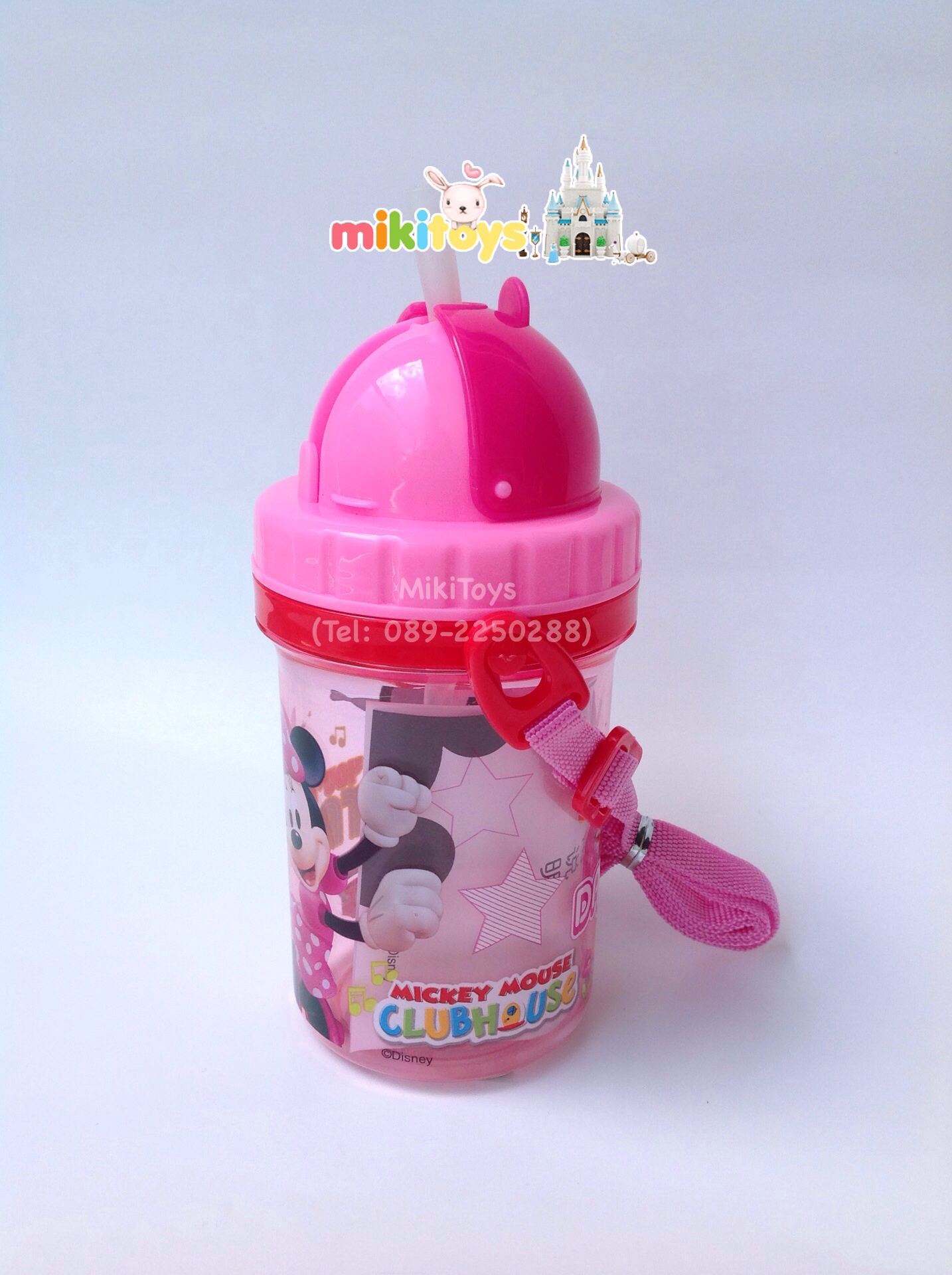 กระติกน้ำมินนี่เมาส์ MinnieMouse Dancing Star #Club house ฝาเปิดเลื่อน*ฟรีค่าจัดส่ง