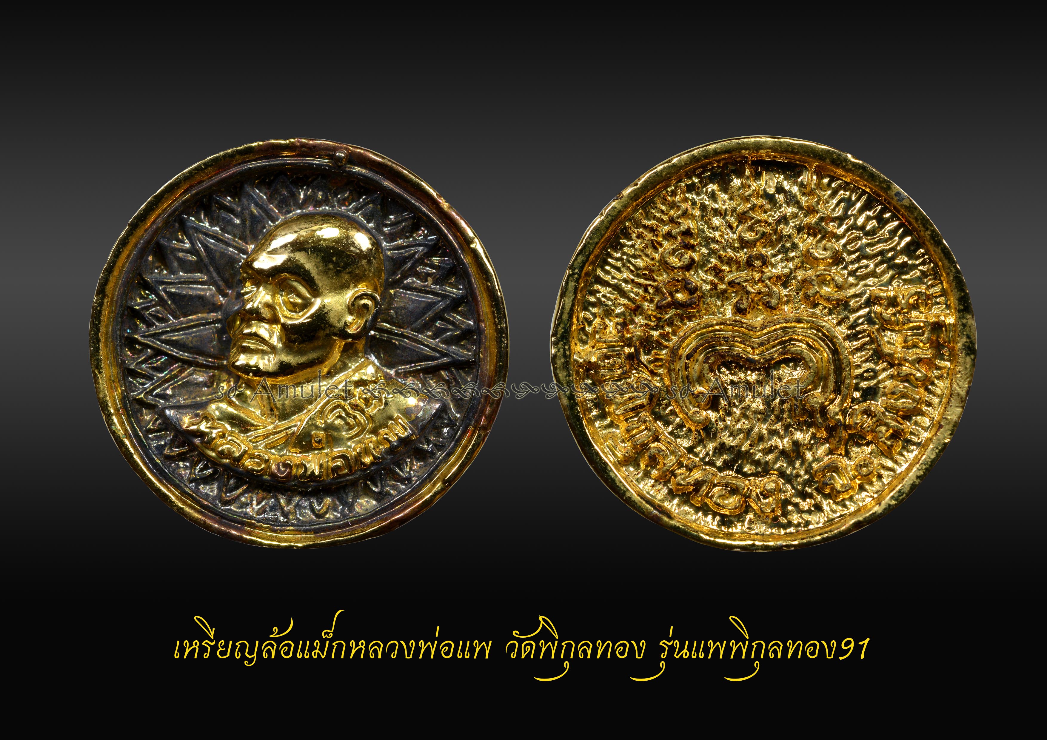 เหรียญล้อแม็กหลวงพ่อแพ วัดพิกุลทอง รุ่นแพพิกุลทอง91