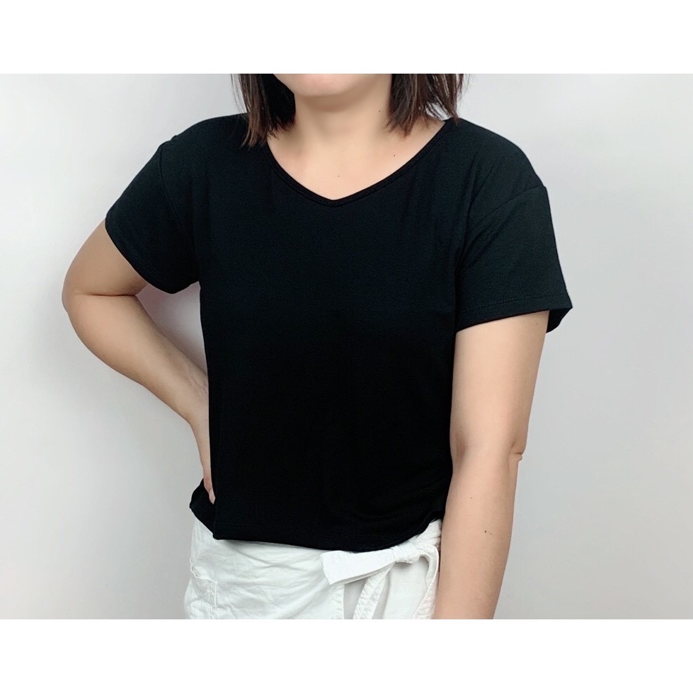 เสื้อครอป เสื้อยืดแขนสั้น ไซด์ L