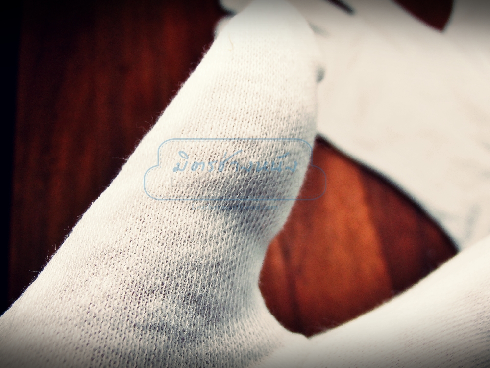 ถุงมือขาวcotton ใช้ทำงานหนัง หนังจะสะอาด กันเปื้อน ซักได้