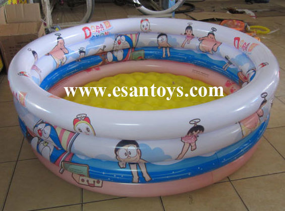 สระน้ำโดเรมอนพื้นบุลม 150+180cm