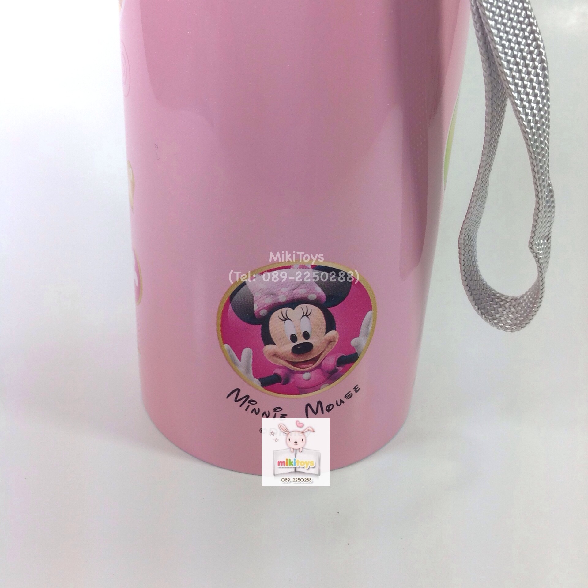 กระติกน้ำสำหรับเด็ก มินนี่เมาส์ สีชมพูสวยๆ Minnie Mouse เก็บอุณหภูมิร้อน-เย็น แบบกดปุ่มยกเท ฝาเป็นแก้วค่ะ ^^