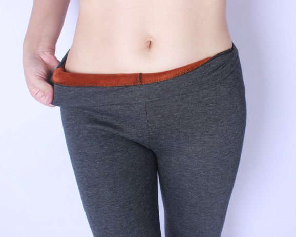 PreOrder - เลคกิ้งกันหนาว ยืดได้เยอะ ข้างในเป็นกำมะหยี่ สี : เทา / ดำ