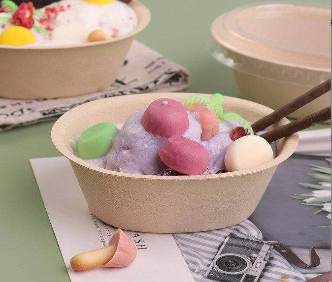 ถ้วยไอศครีม ของหวาน ขนาด 200 ml. ย่อยสลายได้ในธรรมชาติ (Biodegradable) แพ็ค 50 ชิ้น