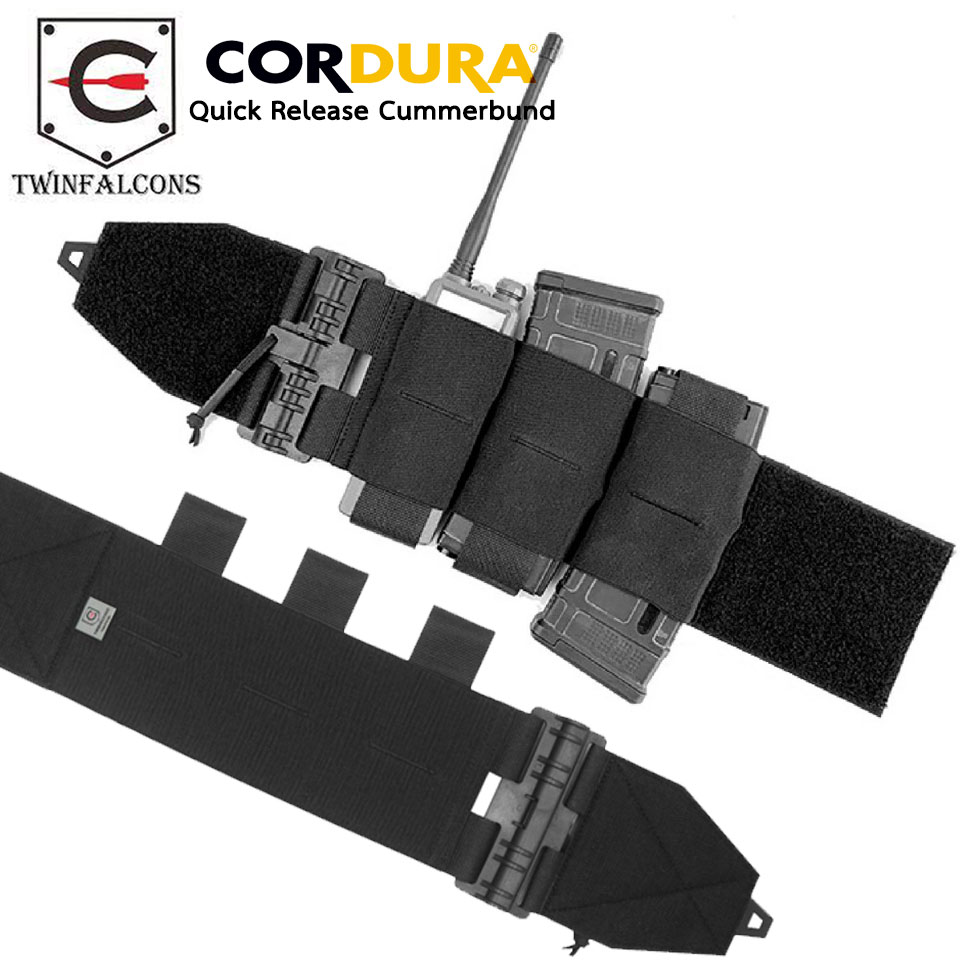 ชุดสายโอบ-ปลดไว (ยางยืด) Quick Release Cummerbund ยี่ห้อ Twinfalcons (งานแท้)