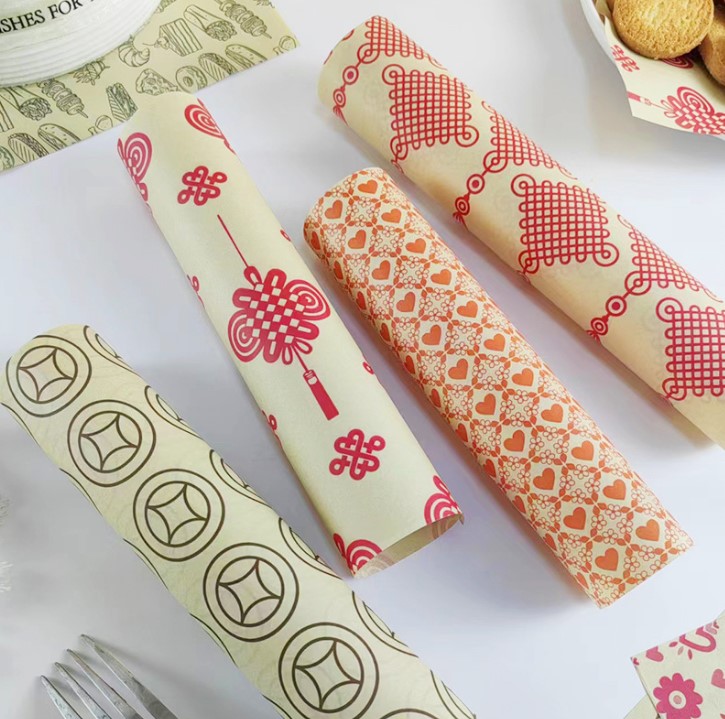 กระดาษไขรองอาหาร (Greaseproof paper) เคลือบกันน้ำ-น้ำมัน แพ็ค 500 ชิ้น