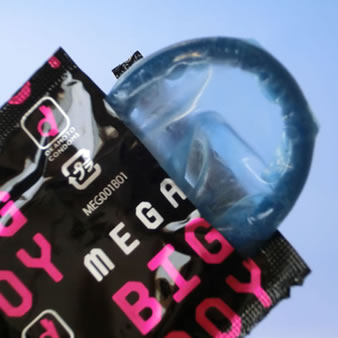 Okamoto Mega Big Boy Size XL ถุงยางอนามัย โอกาโมโต้ เมก้า บิ๊ก บอย รูปช้าง ไซส์57+-2มม 1กล่อง 12 ชิ้น