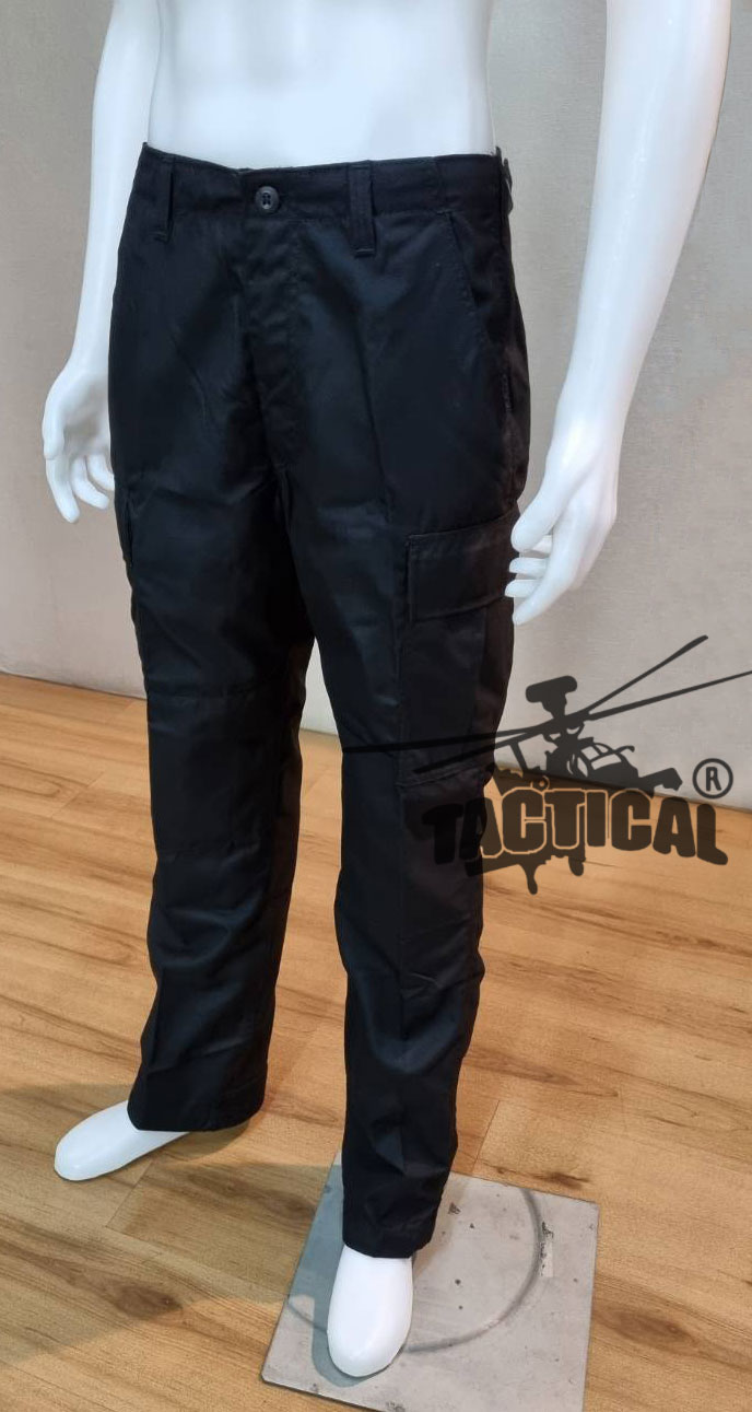 กางเกงเดี่ยวรุ่น 11 ดำ ผ้าหนานุ่ม (มีตีนตุ๊กแกปลายขา)