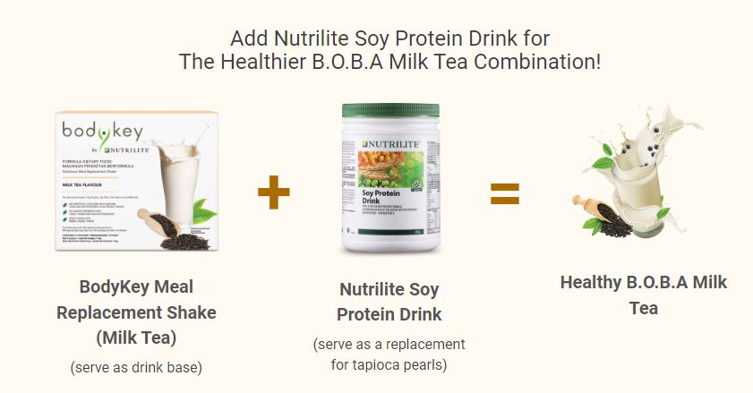 BodyKey by Nutrilite Meal Replacement Shake ( Milk Tea ) บอดี้คีย์ รสชานม อาหารเสริมลดน้ำหนัก ด้วยวิธีทดแทนมื้ออาหาร