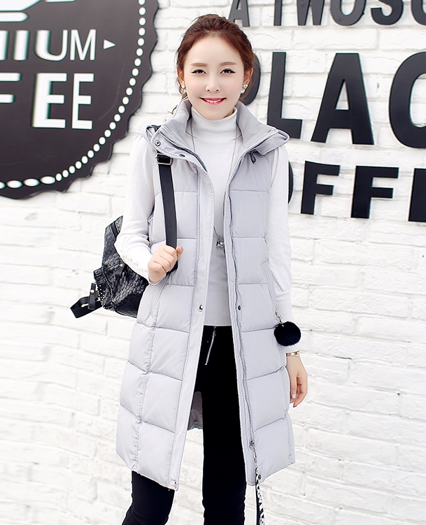 Pre-LD014 - Preเสื้อกันหนาว - เสื้อกั๊กกันหนาว มี Hood(ถอดได้) สี : แดง / ดำ / เขียว / ขาว / ชมพู / เทาอ่อน