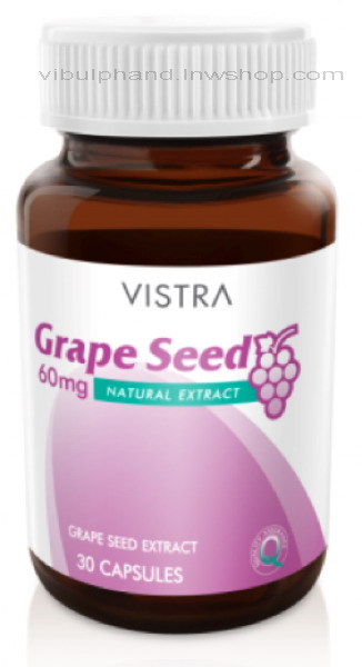 Vistra Grape Seed Extract 60mg 30Caps วิสตร้าสารสกัดจากเมล็ดองุ่น60มก.30เม็ด
