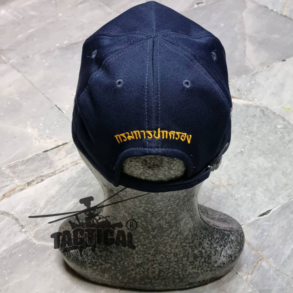 หมวกแก๊ป สิงห์กลม กรมการปกครอง ซิปหลัง (ดำ กรมท่า)