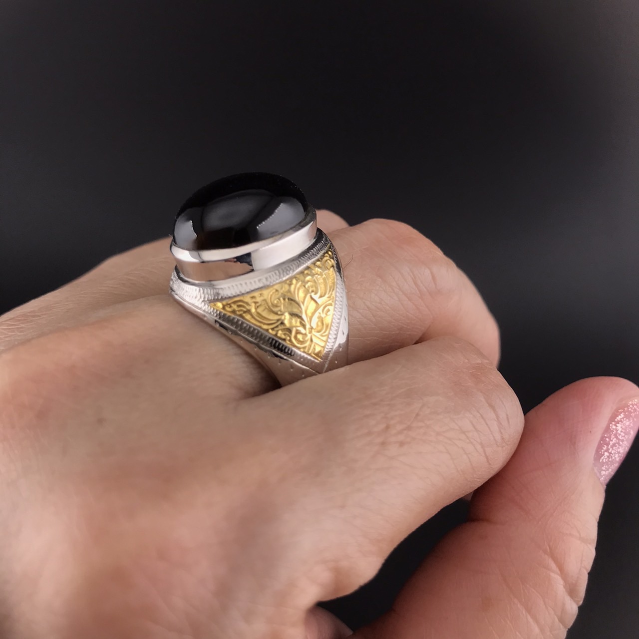 💍 แหวนชายเงินแท้ 925 พลอยสโมคกี้ควอตซ์ งานไทยคลาสสิค เสริมบารมี หรูหรา ทรงพลัง ✨