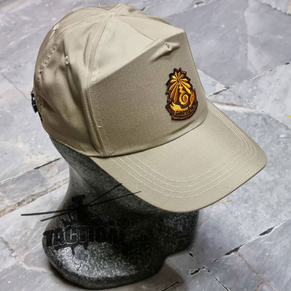 หมวกแก๊ป กากี 331 อปพร. หน้าเมตตาเข้ม ซิปหลัง