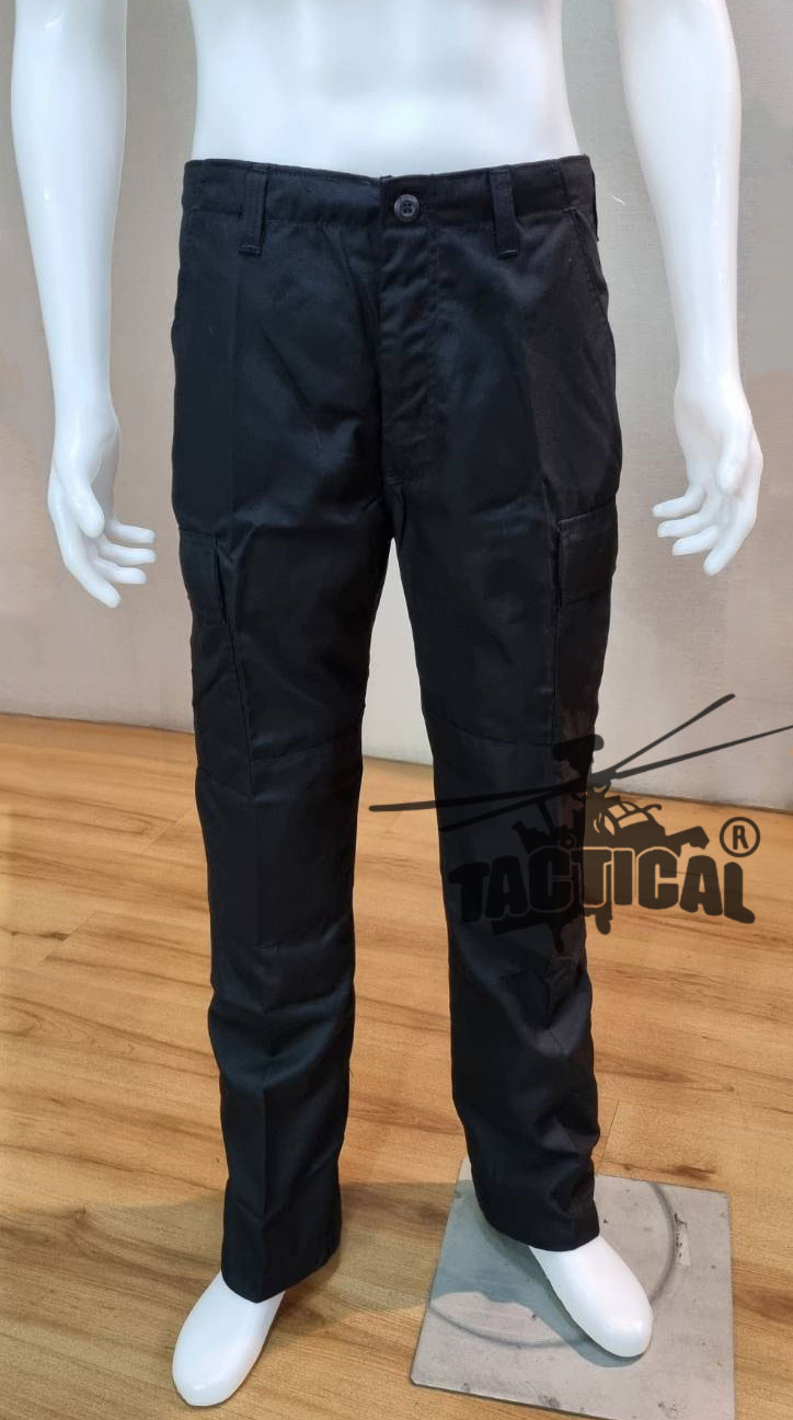 กางเกงเดี่ยวรุ่น 11 ดำ ผ้าหนานุ่ม (มีตีนตุ๊กแกปลายขา)