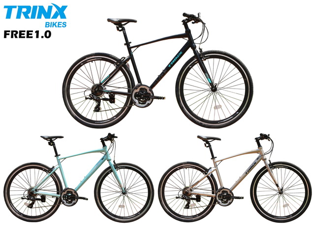 จักรยานไฮบริด TRINX FREE1.0 เฟรมอลูมิเนียม 21สปีด