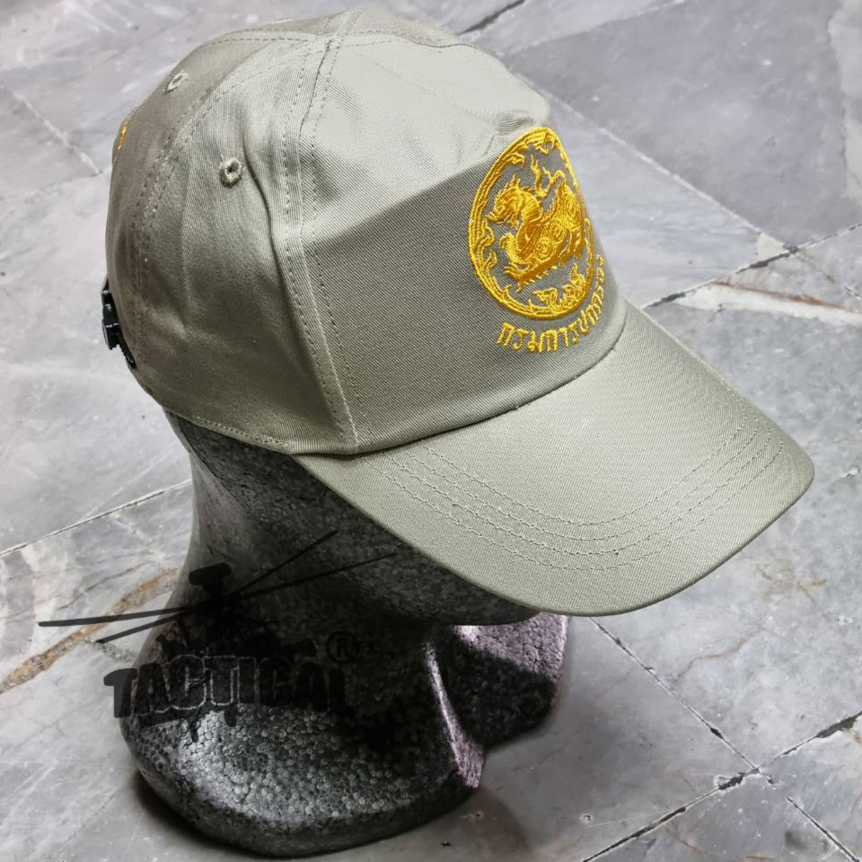 หมวกแก๊ป สิงห์ กรมการปกครอง สีกากี ซิปหลัง