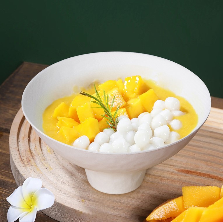 ถ้วยไอศครีม ของหวาน ขนาด 350 ml. ย่อยสลายได้ในธรรมชาติ (Biodegradable) แพ็ค 50 ชิ้น