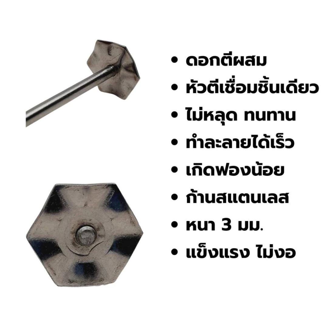 อะไหล่ก้านตีผสมสแตนเเลส ชากาแฟโกโก้ เหลี่ยมสแตนเลส พร้อมก้านติดจุกปิด ของเครื่องตีฟองนม 1610-380 ระบุสีไม่ได้ รหัส 0973