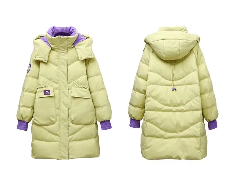 2324-0007 เสื้อกันหนาวขนเป็ดขาว มีHoodนะคะ