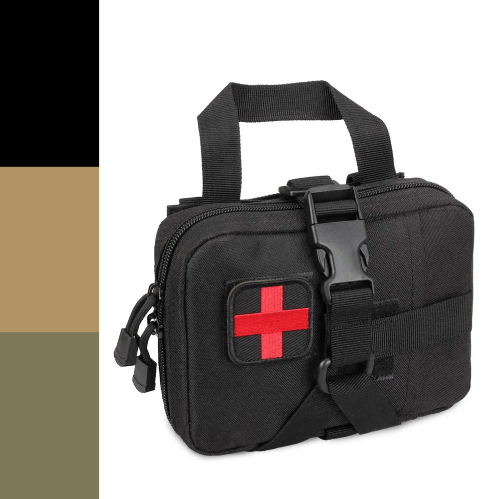 กระเป๋าพยาบาลสนาม B03 (แบบกระตุกไว) ทรงแนวนอน