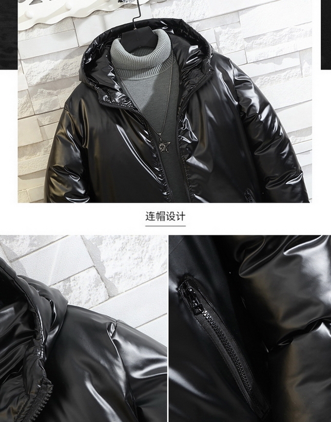 COM-001 เสื้อกันหนาวผู้ชาย บุนุ่น มีHoodถอดไม่ได้ สีเงิน / ดำ / ดำลายเส้น / ดำลายตัวอักษร