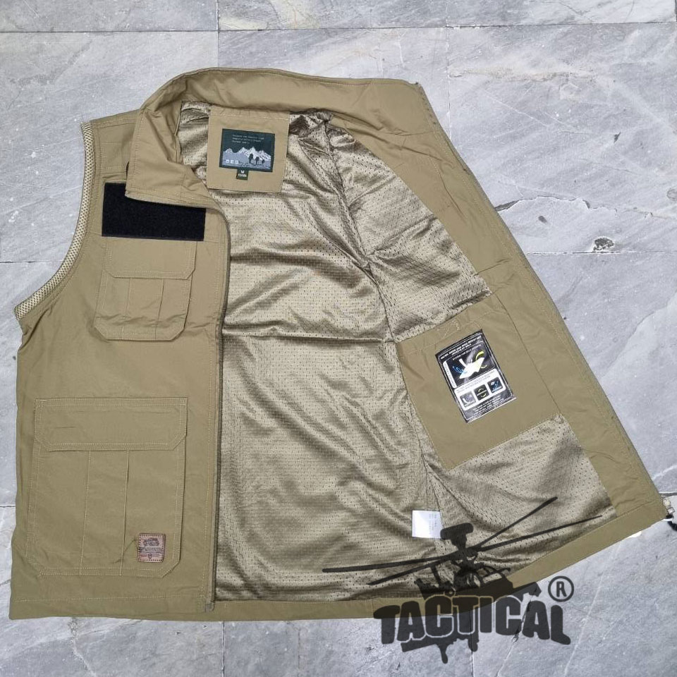 เสื้อกั๊กหน่วยงานราชการ กระเป๋าเยอะ ตีนตุ๊กแก (4 สี)