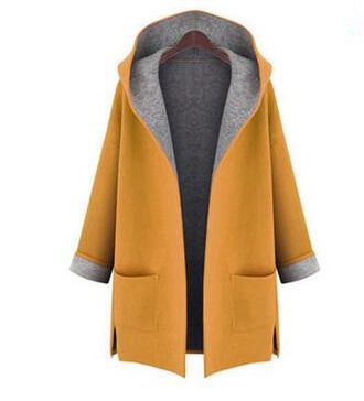 PreOrderเสื้อผ้าคนอ้วน - เสื้อกันหนาวคนอ้วน ไซส์ใหญ่ เสื้อคลุมตัวยาว แบบบางสบาย ๆ สี : ชมพูเข้ม / เหลือง / ม่วง