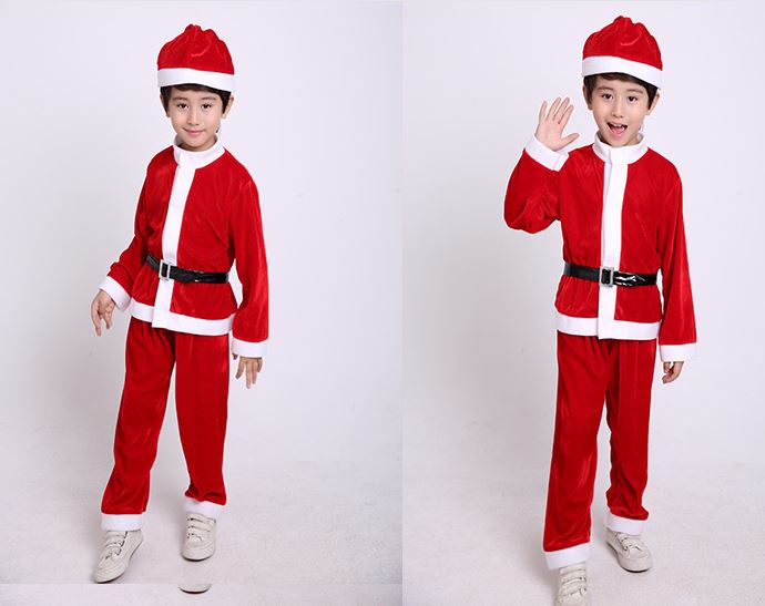 ชุดแฟนซีคริสต์มาสชุดซานต้าเด็กชายครบเซต