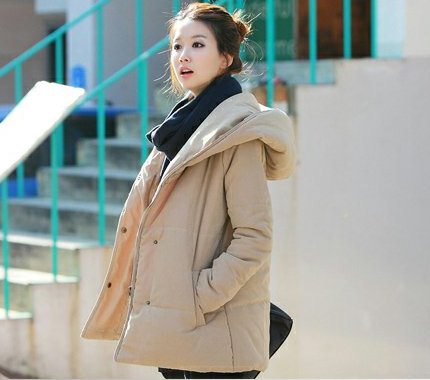 PreOrderคนอ้วน - เสื้อกันหนาวแฟชั่น ไซส์ใหญ่ ผ้าฝ้ายโพลิเอสเตอร์ บุนวมหนา มีHood สี : กากี / น้ำเงิน / ดำ