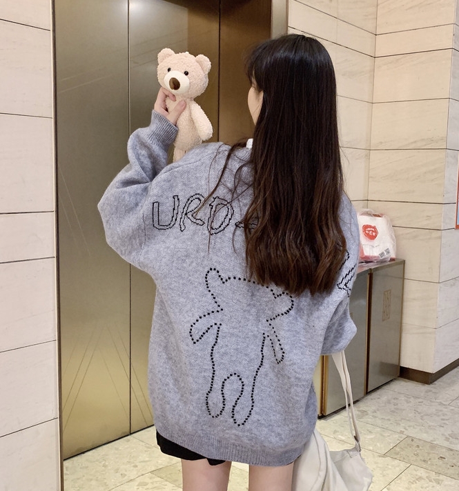 CO-001 เสื้อคาร์ดิแกนกันหนาว สไตล์เกาหลี (ไม่มีตุ๊กตาติดด้านหลัง)