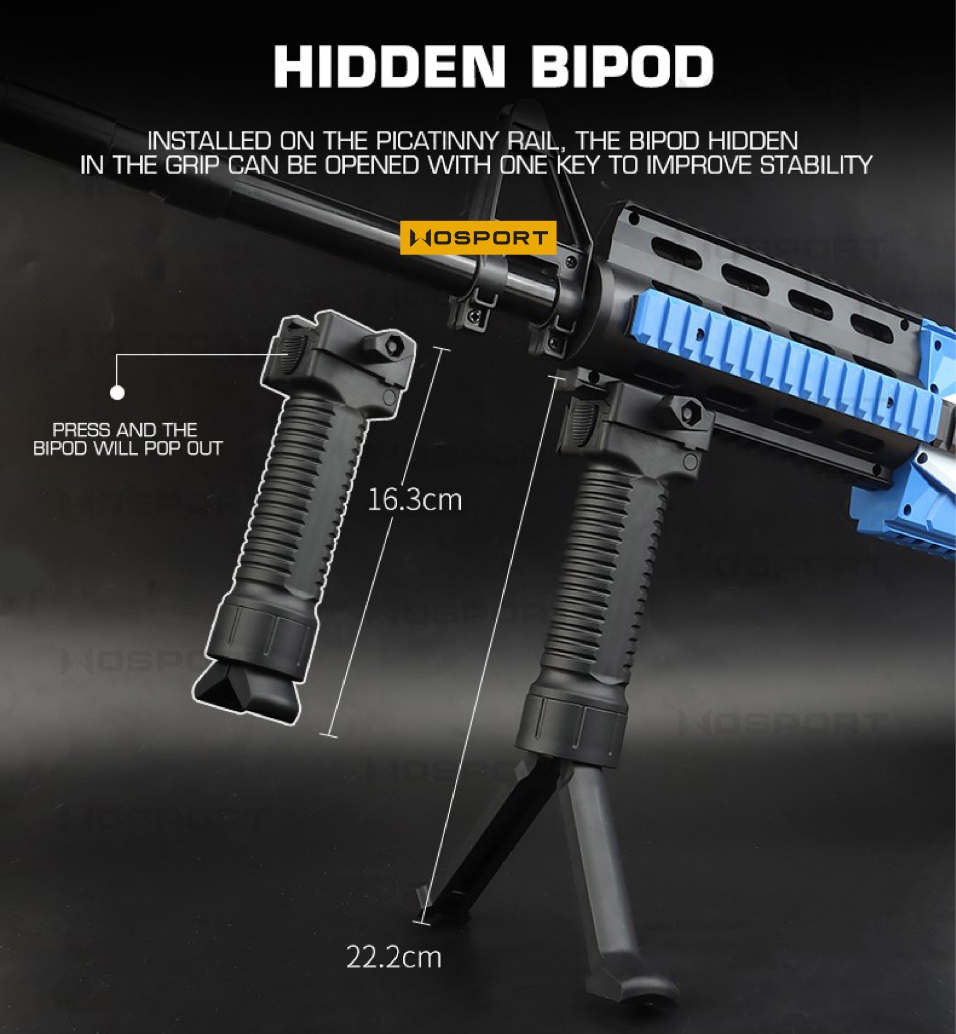 กริปมือขาทราย ยี่ห้อ Wosport