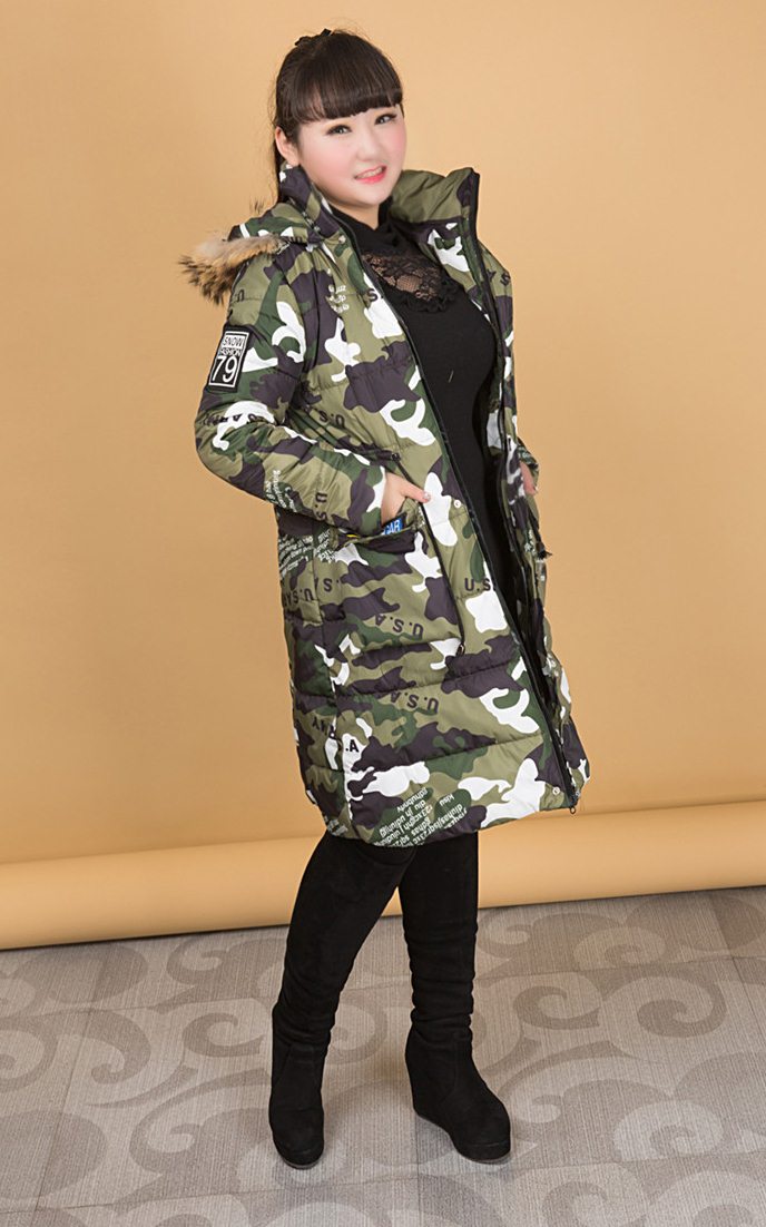 PreOrderคนอ้วน - เสื้อโค้ทกันหนาว แบบสวย บุนวม+นุ่น แต่งแบบเท่ ๆ สี : ลายพรางเขียว / ลายพรางแดง / ดำ / น้ำตาลเข้ม