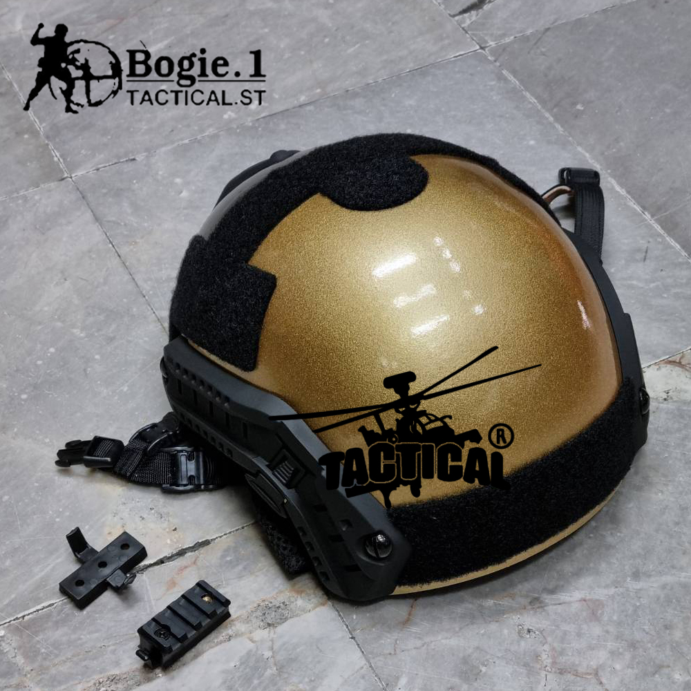 หมวก Fast สายตรวจ ทอง-ดำ BG1 (ปรับหลังแบบใหม่)