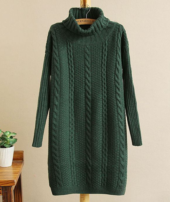 PreOrderเสื้อผ้าคนอ้วน - เสื้อไหมพรมกันหนาว ไหมพรมคอสูง สี : ครีม / ชมพู / ไวน์แดง / เขียว / ดำ