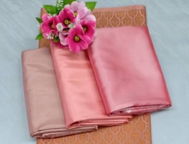 ผ้าไหมสังเคราะห์ทอเครื่องสีพื้น Plain Synthetic Silk