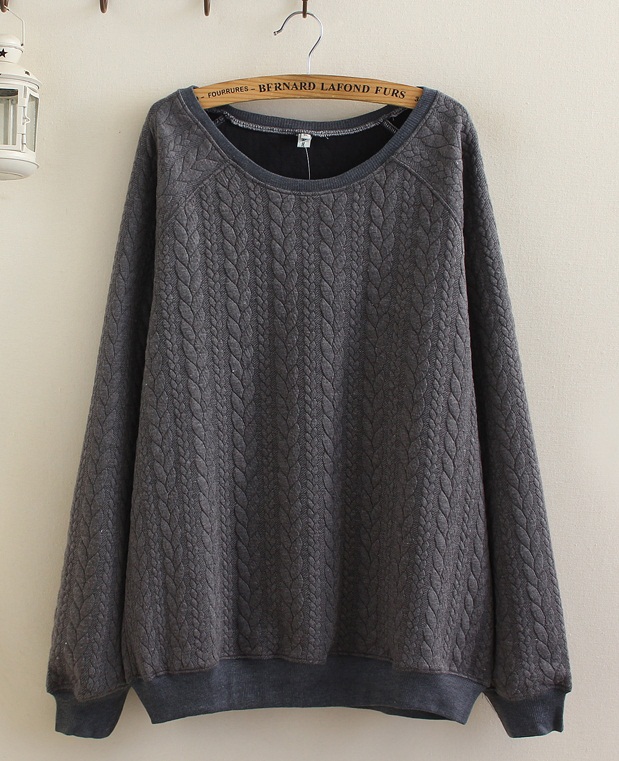 PreOrderคนอ้วน - เสื้อกันหนาว ไหมพรม สี : น้ำเงิน / แดง / เทาเข้ม