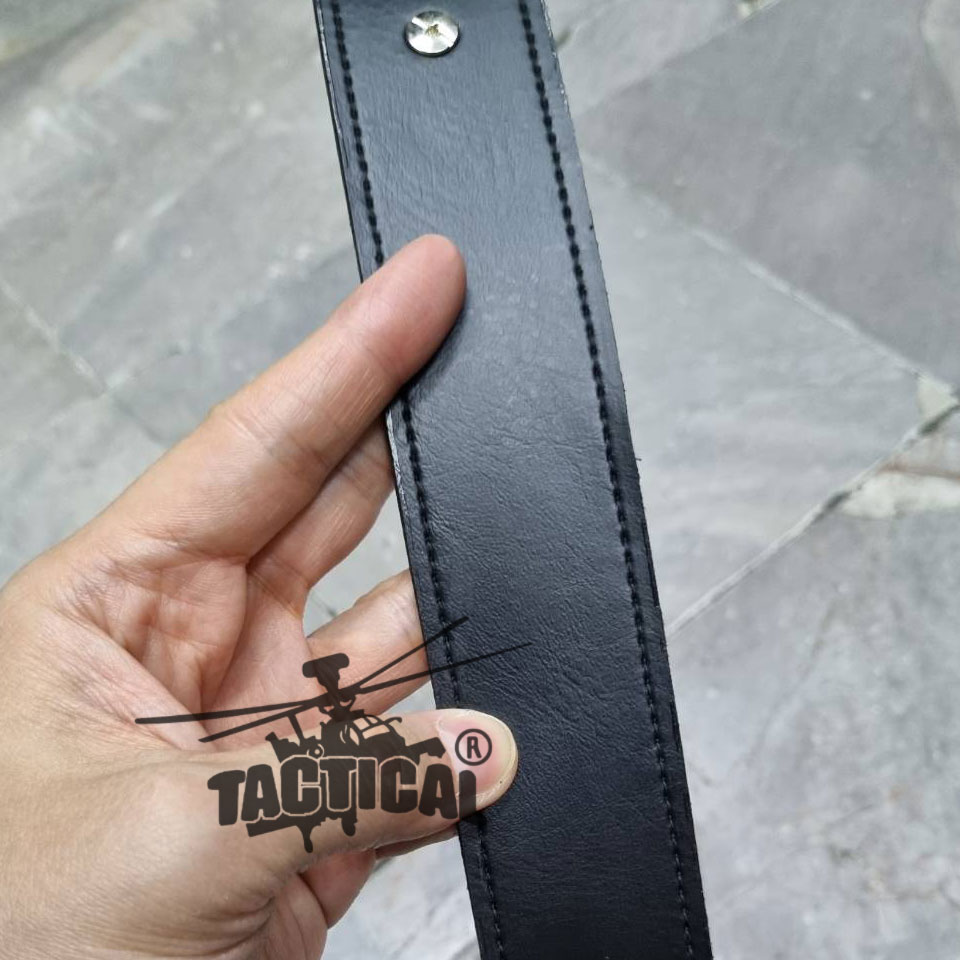 เข็มขัดหนัง ตร. ดำ 2 ด้าน