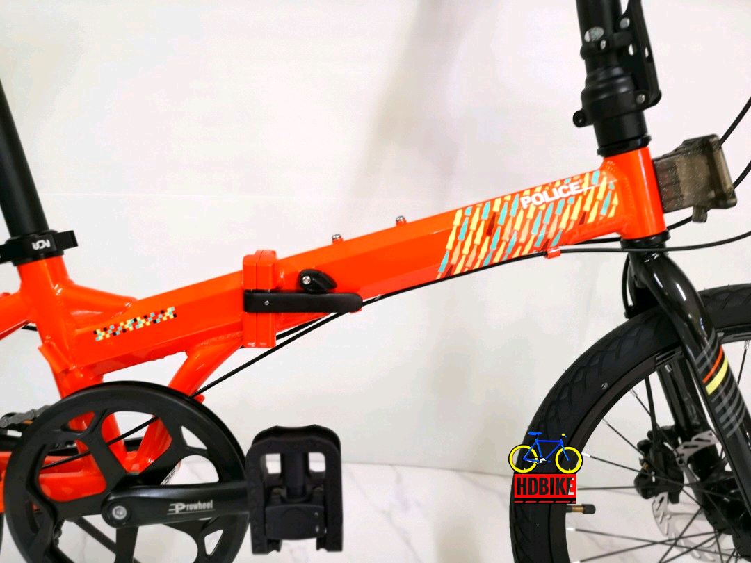 จักรยานพับได้ Police TEXAS เฟรมอลูมิเนียม ล้อ20นิ้ว เกียร์8สปีด ดิสเบรคน้ำมัน