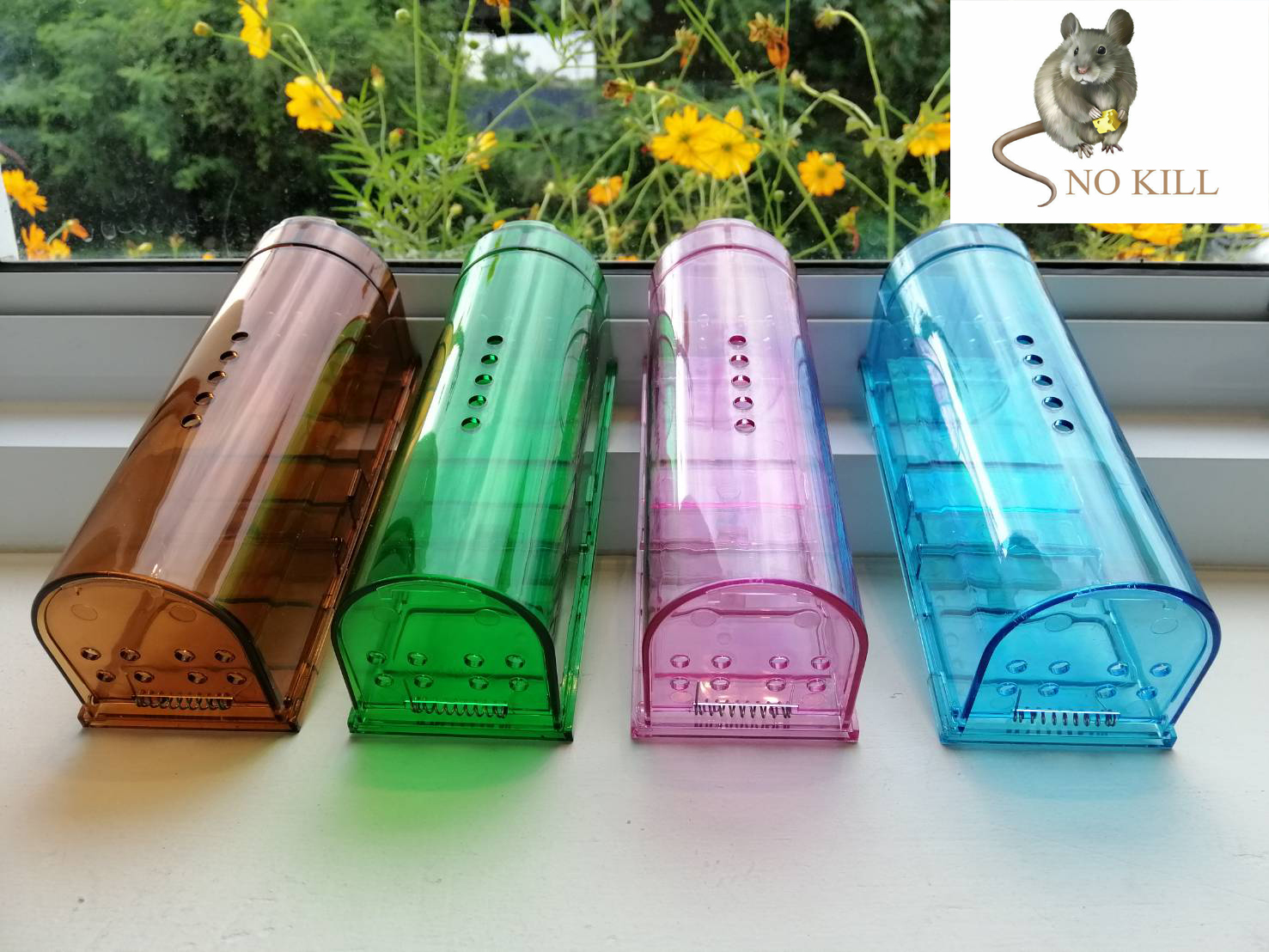 Akachan กับดักหนู (นำกลับมาใช้ใหม่ได้) Mouse Trap (Compact Size- Pack of 2) , No Kill Reusable Rodent Trap Rat Catcher