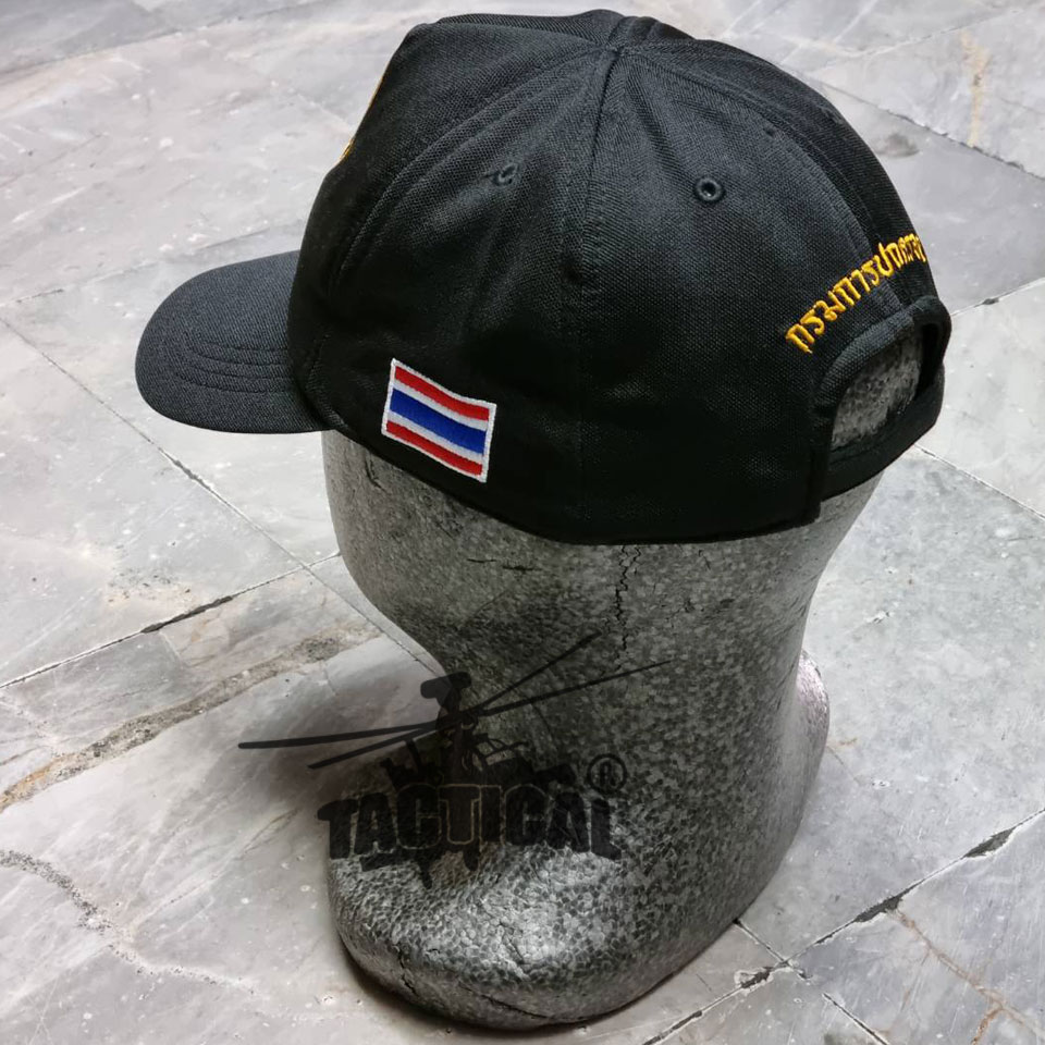 หมวกแก๊ป สิงห์กลม กรมการปกครอง ซิปหลัง (ดำ กรมท่า)