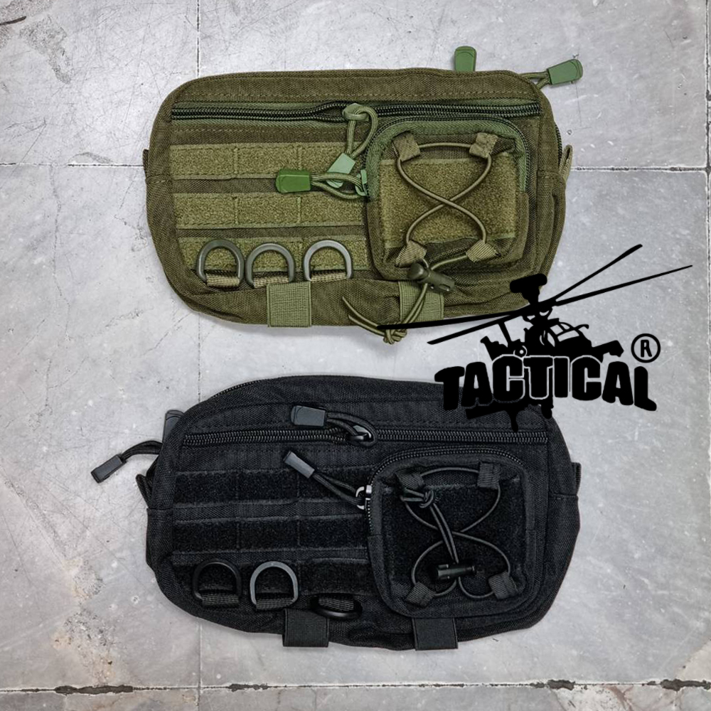 กระเป๋าคาดเอว EDC ระบบ Molle พร้อมช่องเก็บของหลายชั้น