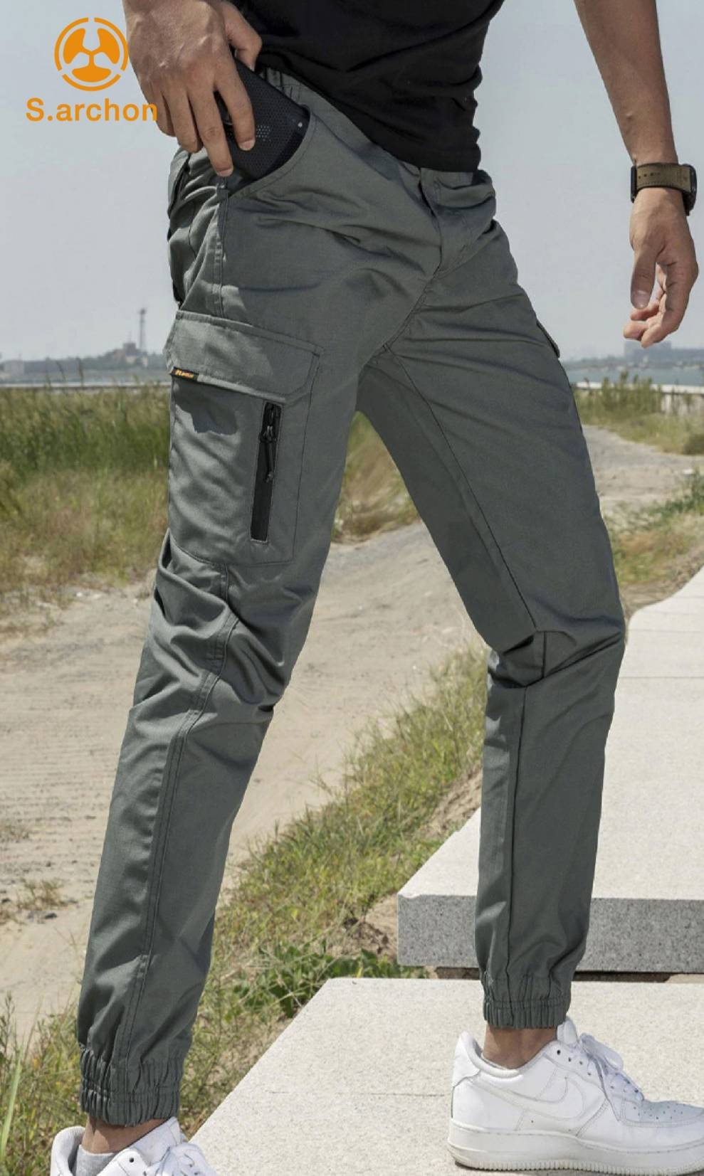 กางเกง S.Archon V6C ขาจั๊ม เอวยางยืด
