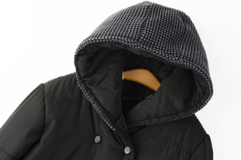 PreOrderคนอ้วน - เสื้อกันหนาวแฟชั่น ไซส์ใหญ่ คนอ้วน ผ้าฝ้ายโพลิเอสเตอร์ บุนวมหนา มีHood สีดำ