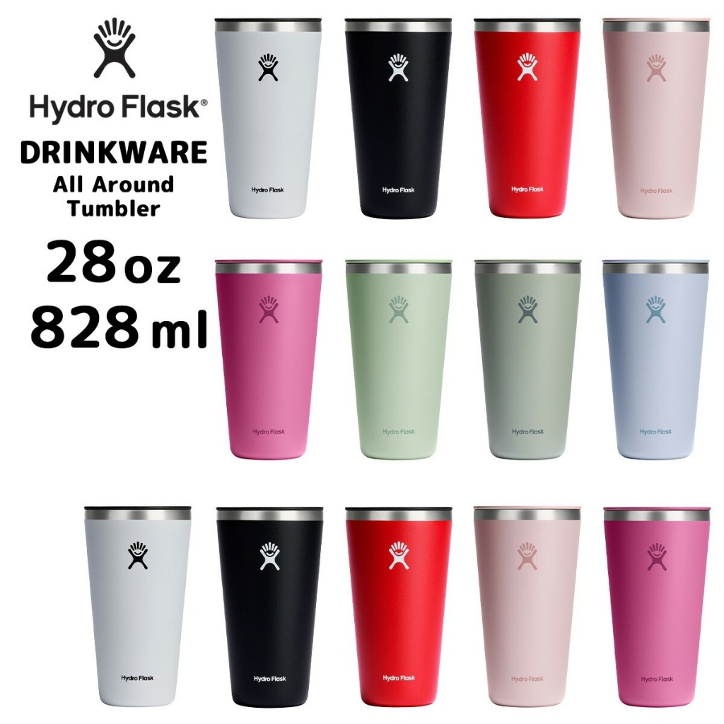 28OZ ใหญ่!! HYDRO FLASK รุ่น ALL AROUND TUMBLERS ไฮโดรฟลาสก์ ขนาด 28 oz 828 ml แก้วสูญญากาศ เก็บความร้อน-เย็น มีฝาปิด