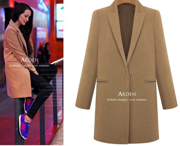 PreOrderคนอ้วน - เสื้อโค้ทกันหนาวแฟชั่น ไซส์ใหญ่ คนอ้วน เสื้อโค้ทตัวยาวไม่หนา สี : เขียว / กากี / ชมพู / แดง / น้ำเงิน / ดำ