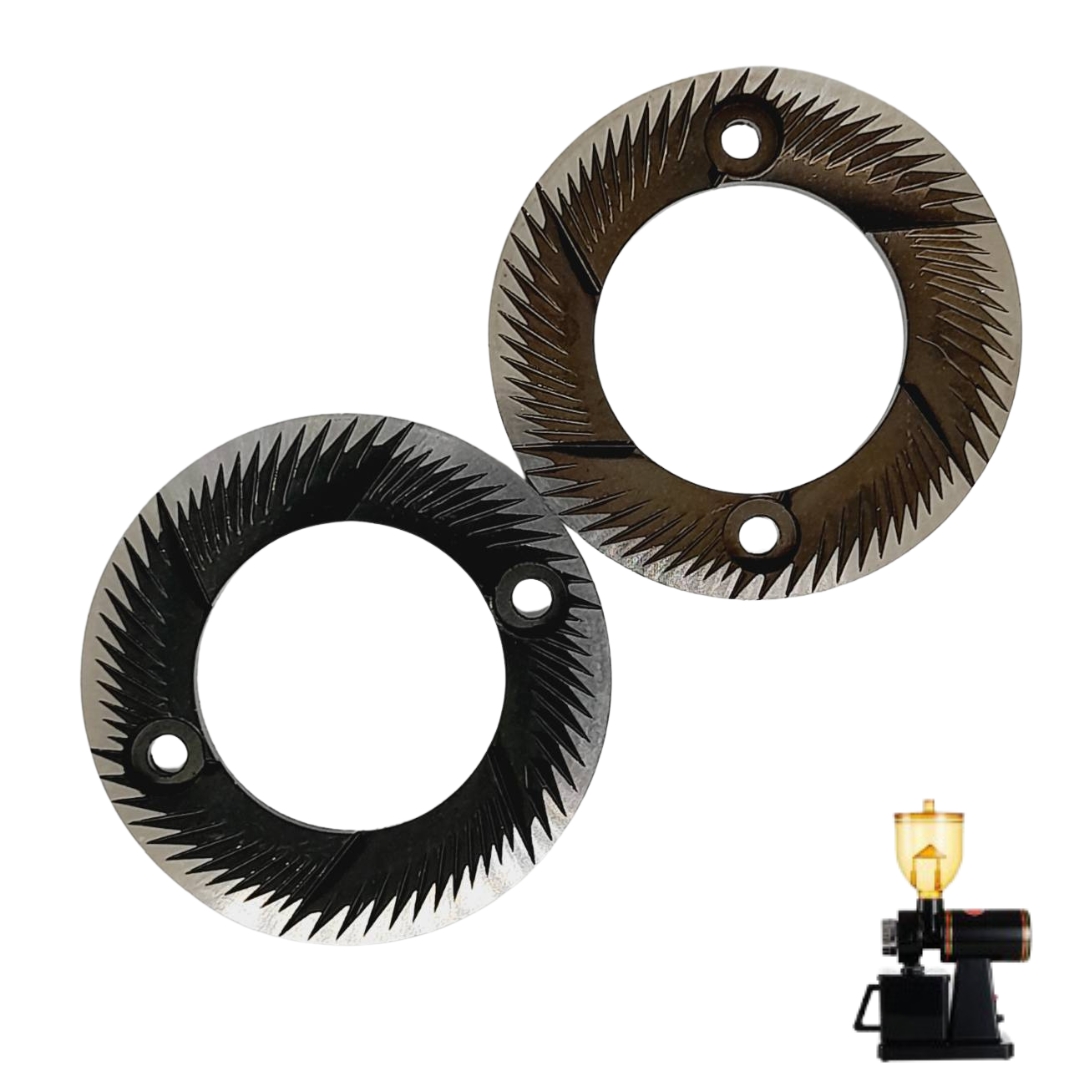 อะไหล่ฟันบดใบมีดแบนทำจากเหล็กคาร์บอน เครื่องบดกาแฟ ขนาด 60 มม. รุ่น 600n (ราคาต่อคุ่) รหัสสินค้า 2404