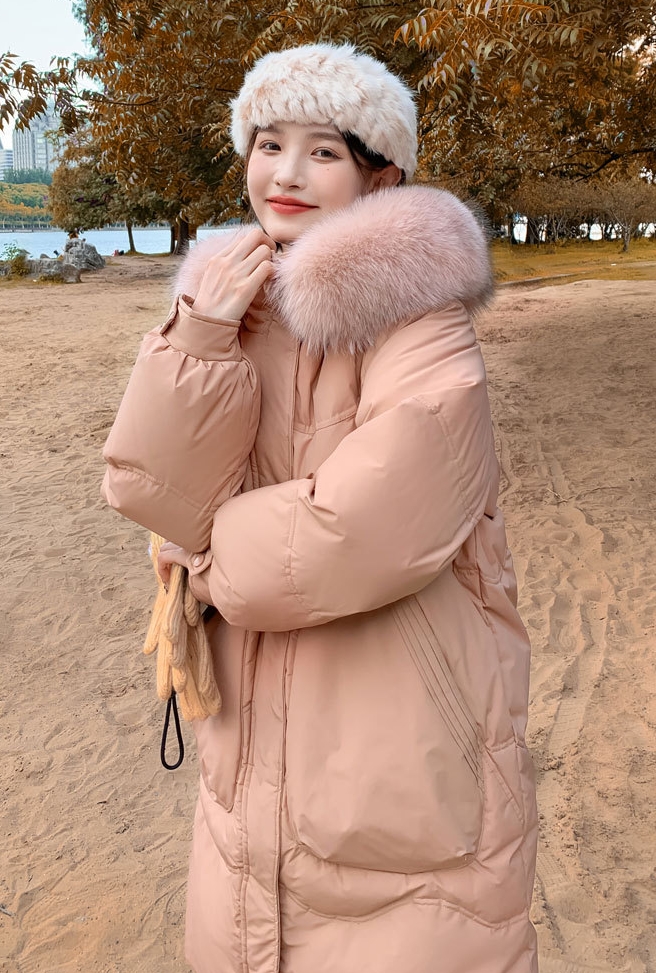 2324-0037 โค้ทยาวขนเป็ด ไซส์ใหญ่ มีเฟอร์ฟูล ๆ สวย ๆ จ้า