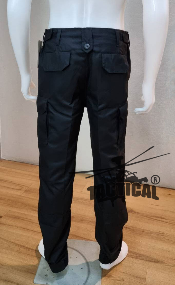 กางเกงเดี่ยว ACU(2) ดำ ผ้าหนานุ่ม (มีตีนตุ๊กแกปลายขา)