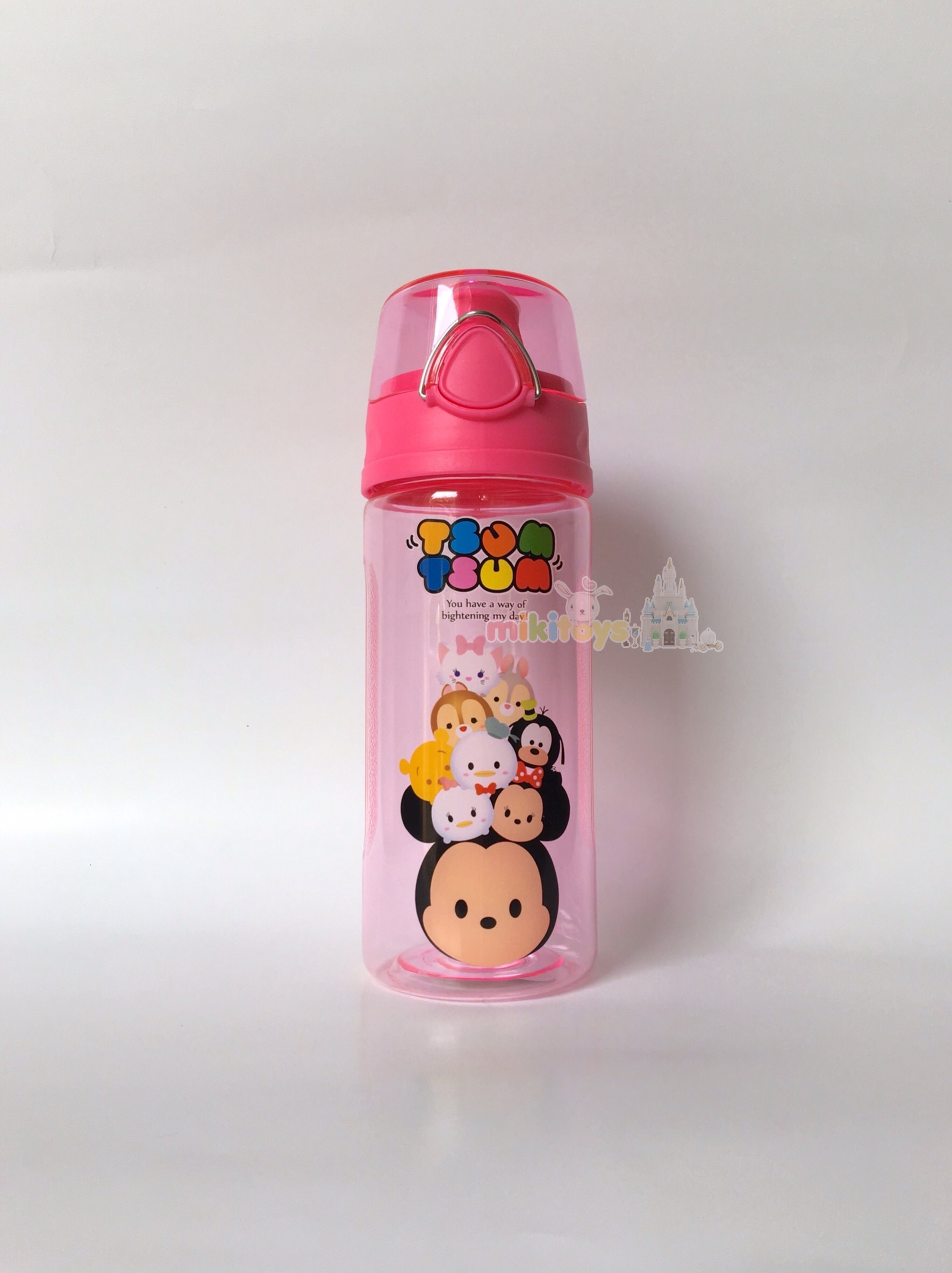 กระติกน้ำเด็ก Tsum Tsum PINK รุ่นยกดื่ม สีชมพูใสๆ *BPA Freeปลอดภัยค่ะ